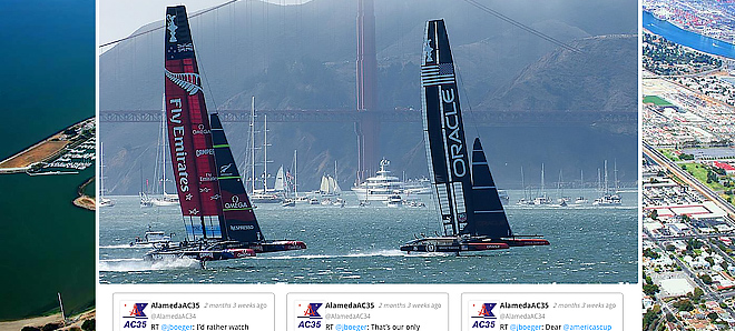 America's Cup website for Alameda