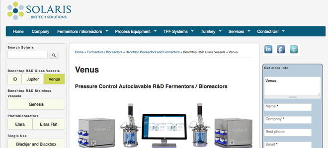 Solaris Biotech - Fermentors, process equipment, TFF systems, and turnkey.