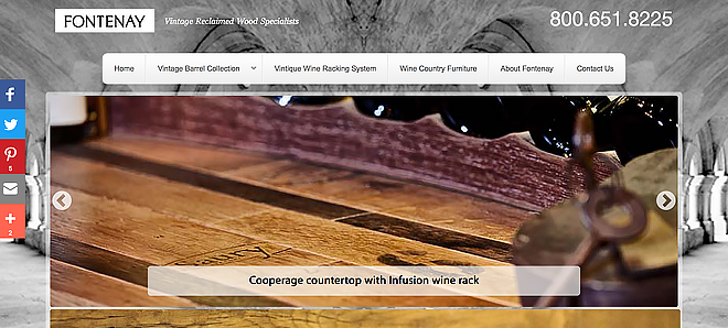 Fontenay Floors - Wine country inspired hardwood flooring, furniture, and wine racking systems.