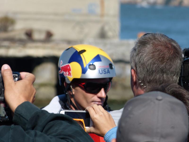 Jimmy Spithill about 2 hours before winning AC34.