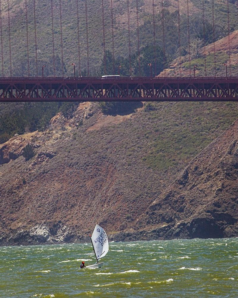 Yes that is my 12-year-old alone in tiny boat out by the Golden Gate.