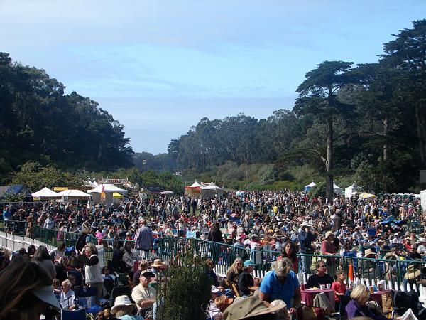 View from banjo stage at hardly strictly bluegrass festival