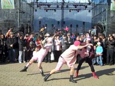 Embedded thumbnail for Supercute Pink Dancers perform &amp;quot;Rise UP&amp;quot; in Vancouver, B.C.